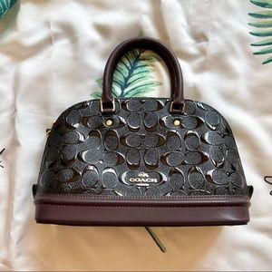 Coach women's leather katy satchel bag